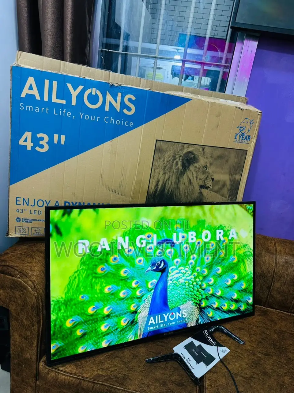AILYONS SMART TV // 43inches // Double Glass // BEI 490,000