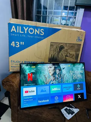 AILYONS SMART TV // 43inches // Double Glass // BEI 490,000