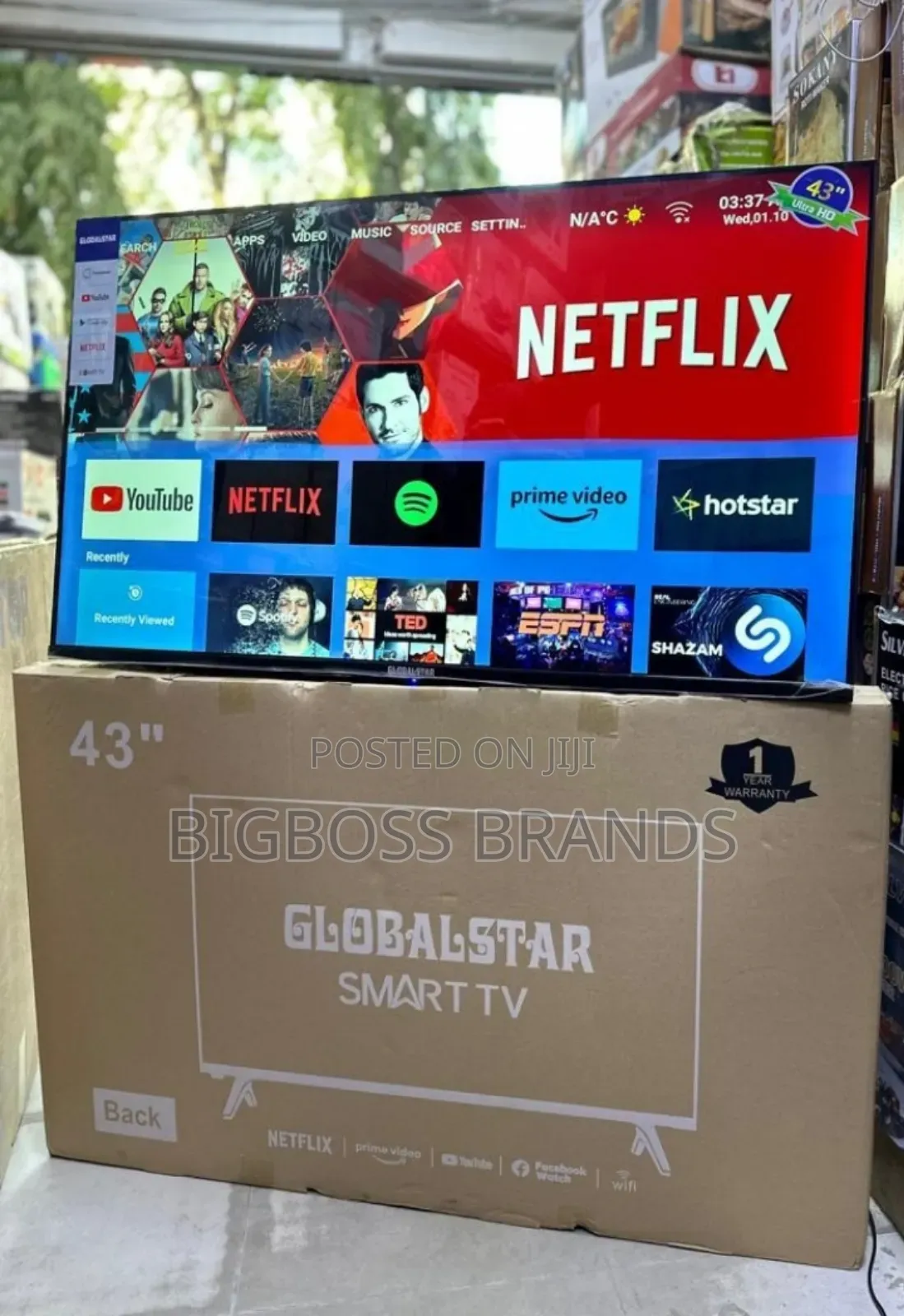 Globalstar 43 Inches Smart Frameless