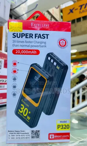 Excellent Super Fast Power Bank 20,000 Mah