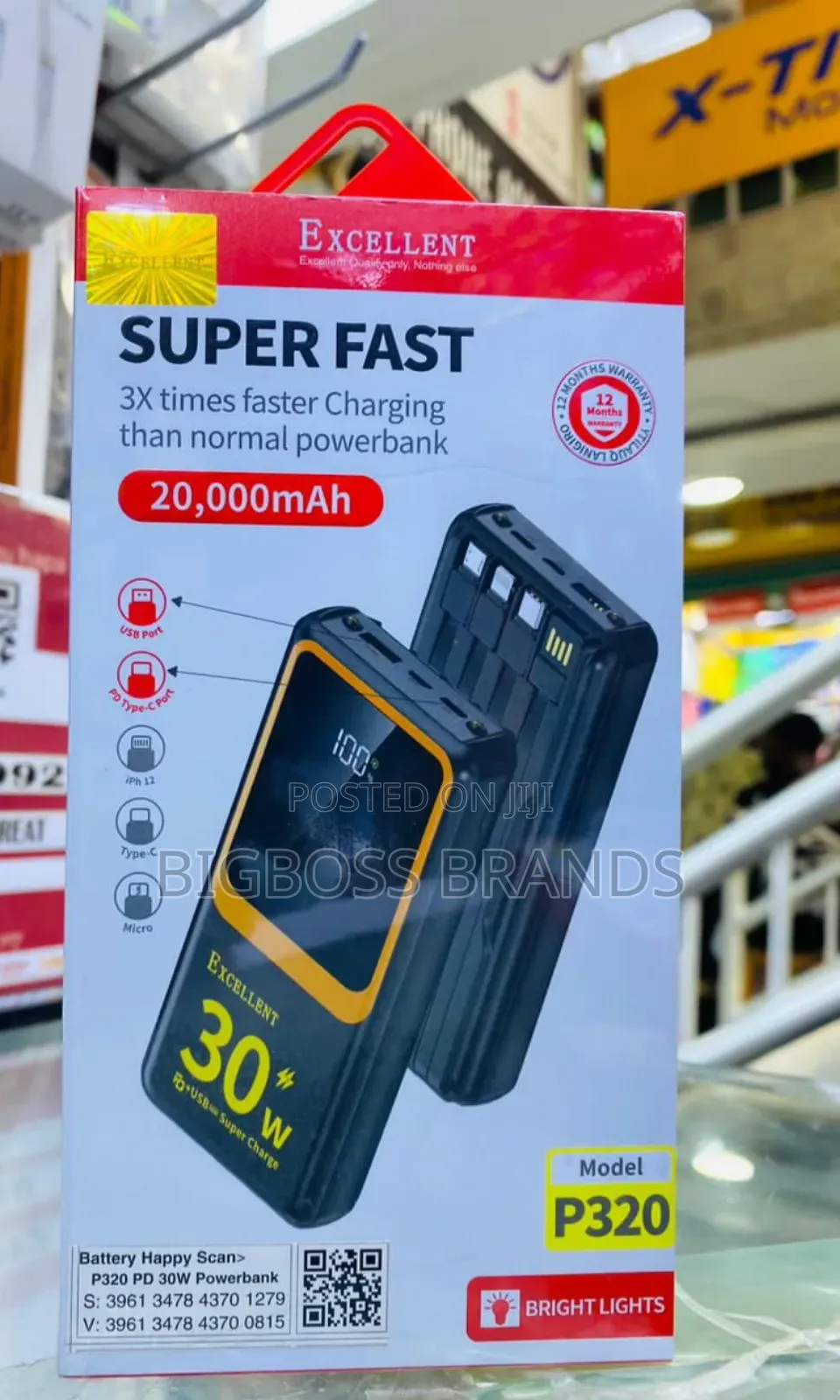 Excellent Super Fast Power Bank 20,000 Mah