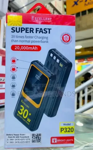Excellent Super Fast Power Bank 20,000 Mah