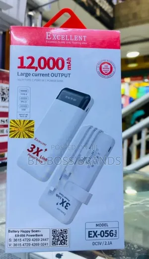 Excellent Power Bank 12,000 Mah