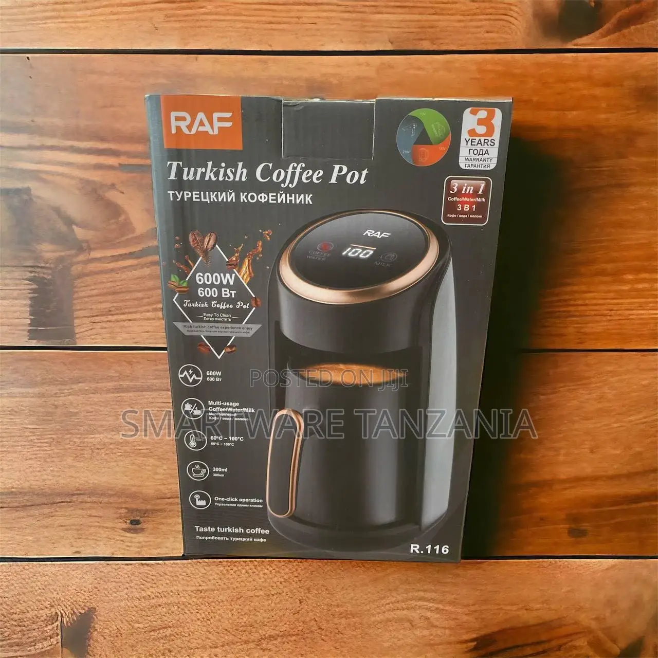 Freestanding Turkish Coffee Maker Ground Coffee Black 4 Cups