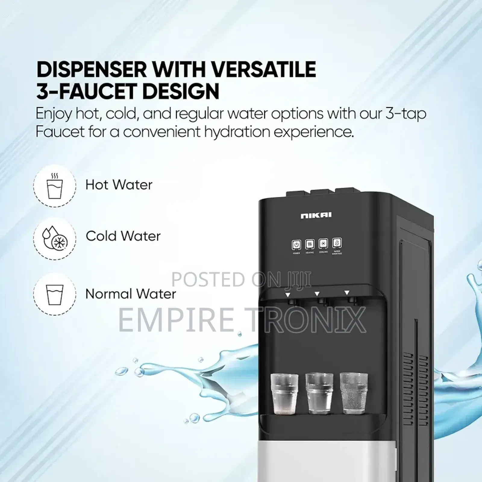 Nikai 3-Tap/Faucet Bottom Loading Water Dispenser