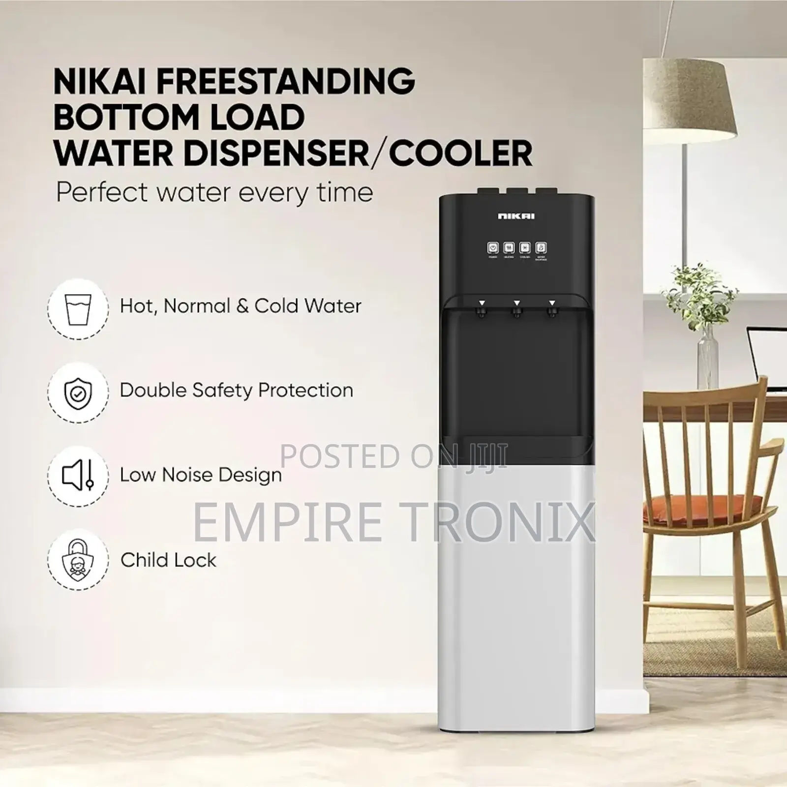 Nikai 3-Tap/Faucet Bottom Loading Water Dispenser