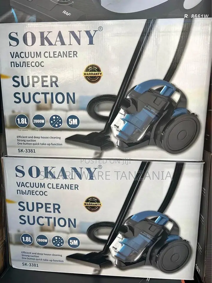 1800W Bagless Multicyclonic Canister Vacuum Cleaner, Black
