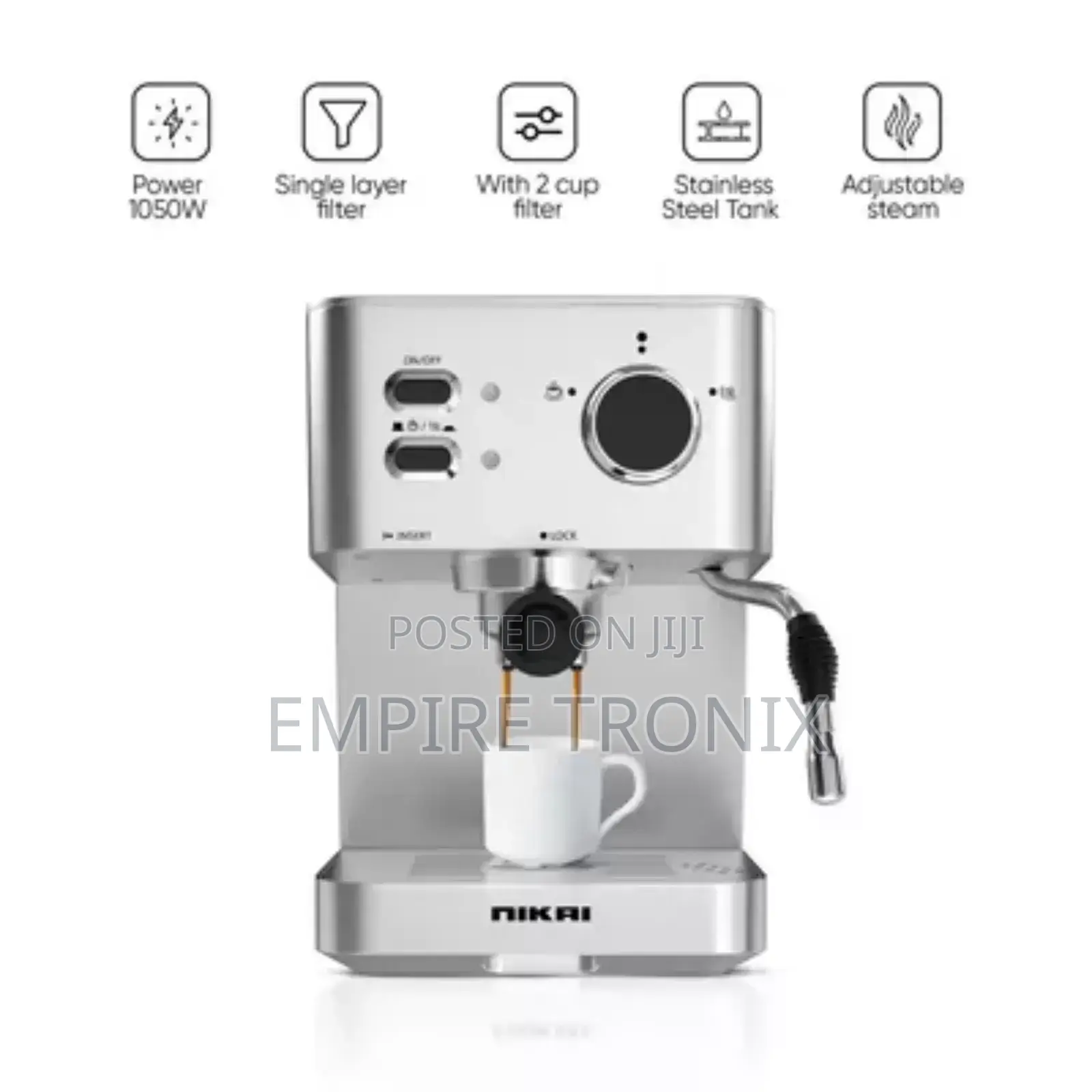 Nikai Coffee Machine for Making Espresso, Cappuccino Latte