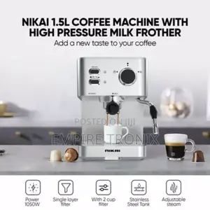 Nikai Coffee Machine for Making Espresso, Cappuccino Latte