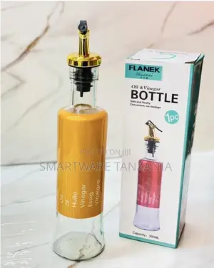 Glass Oil Bottle And Vinegar Pouring Dispenser Condiment Set