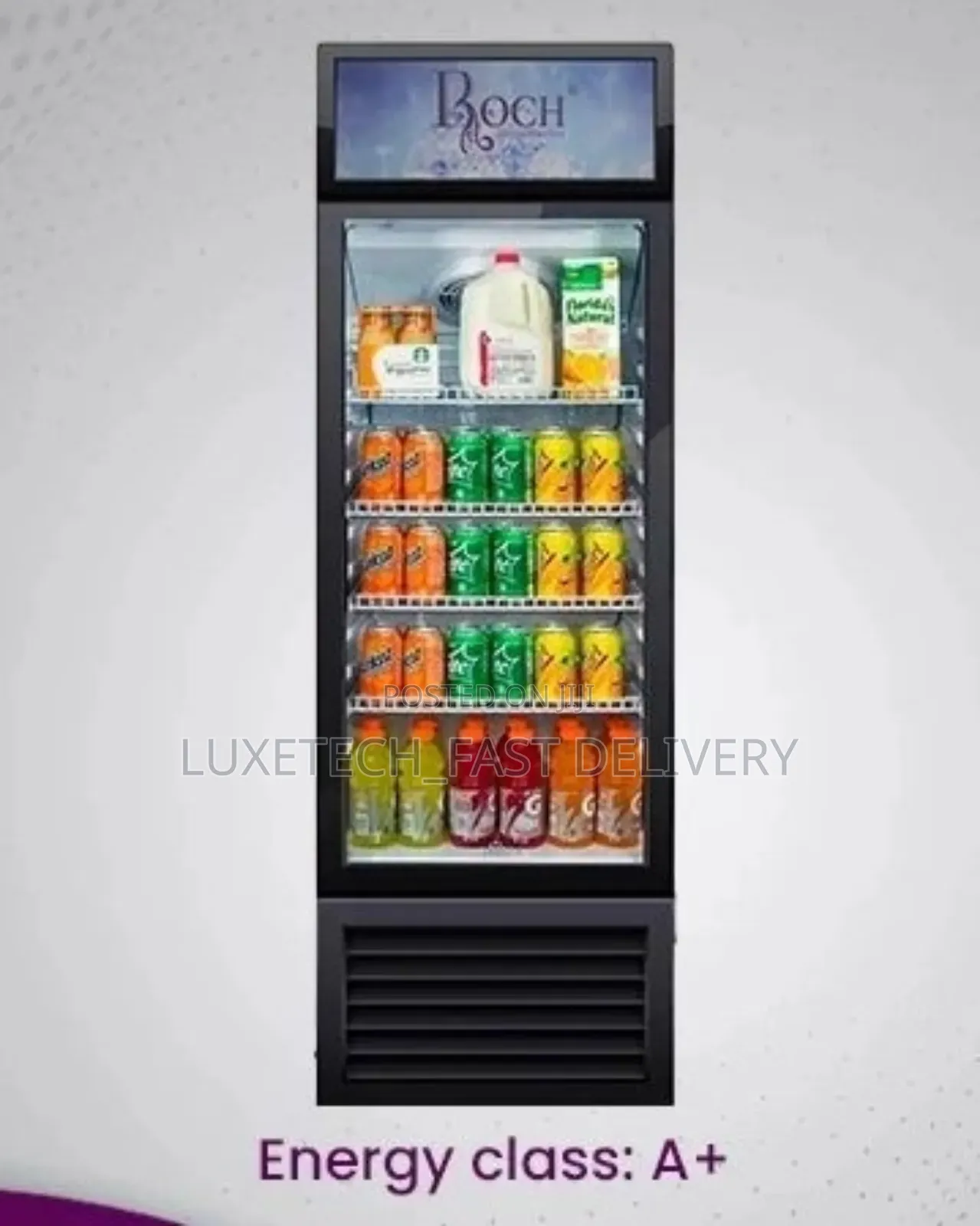 Roch Showcase Fridge 229-Liters for Ice Cream, Food and Drinks