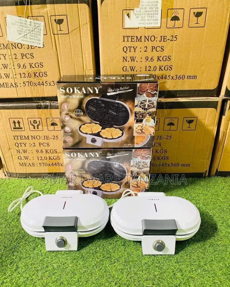 Waffle Maker With Non-stick Plate Double Heart Waffle Iron