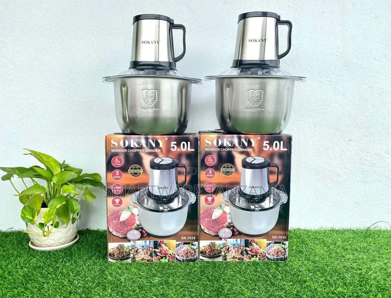 Meat Grinder Food Chopper With 5 L Bowl Meat Slicer Veggie
