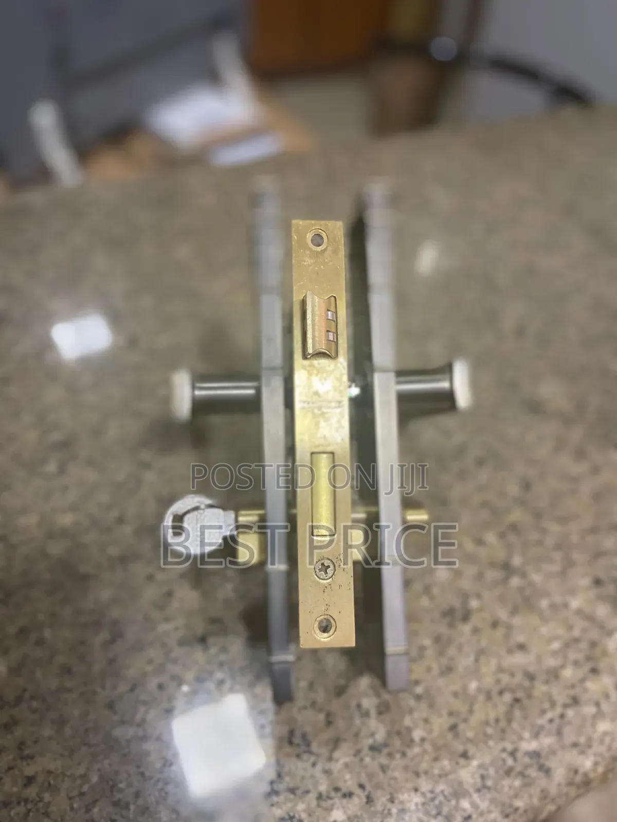 Meggo Stainless Steel Wooden Golden Hotel Door Lock