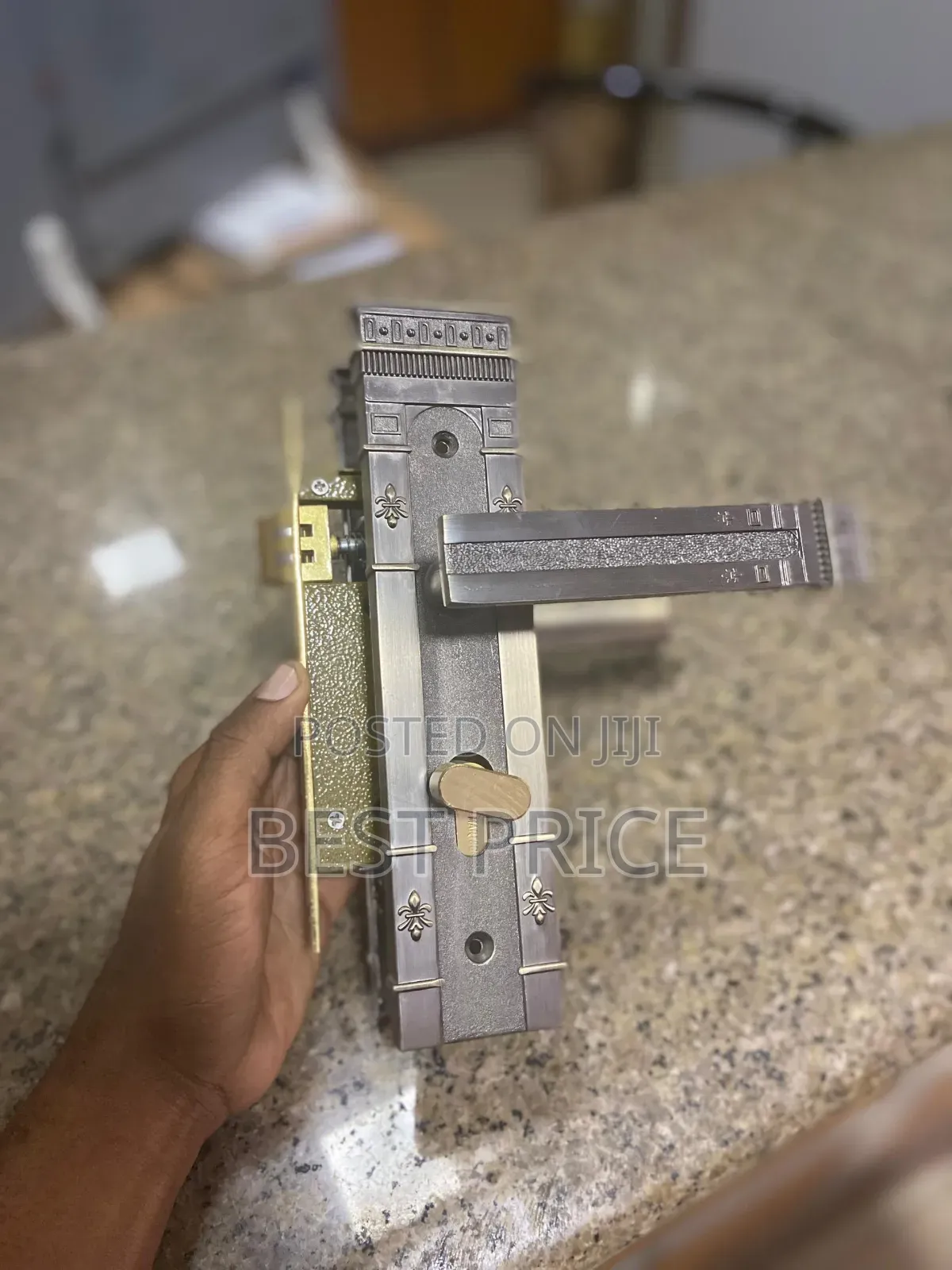 Meggo Stainless Steel Wooden Golden Hotel Door Lock