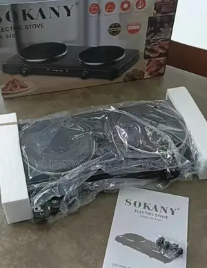Photo - Sokany Double Burner Electric Hot Plate, 2000W, Black