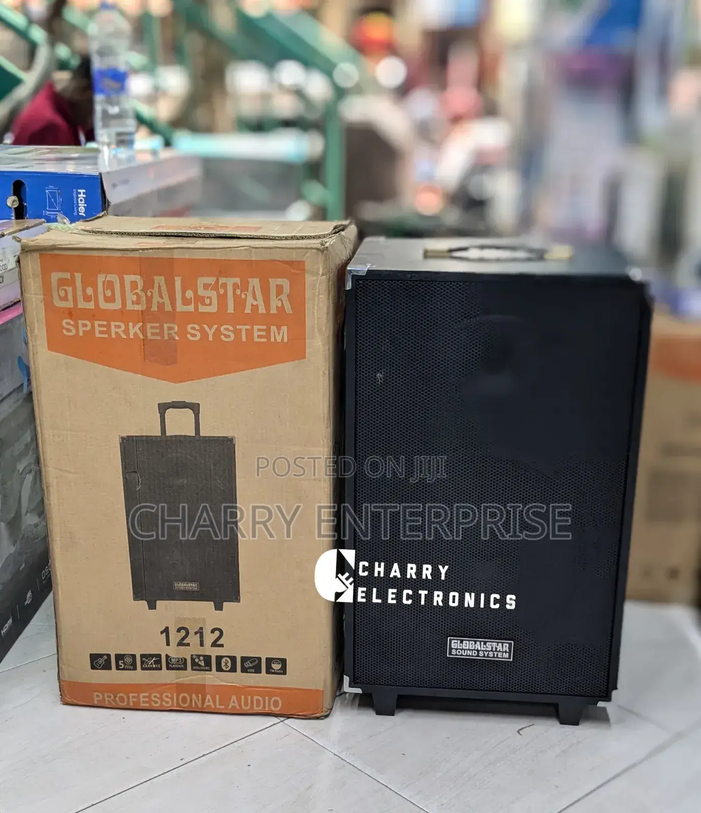 GLOBAL-STAR Rechargeable Professional Audio Speaker With Mic