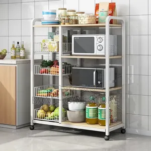 Kitchen Storage Rack ( Chuma+Mbao)