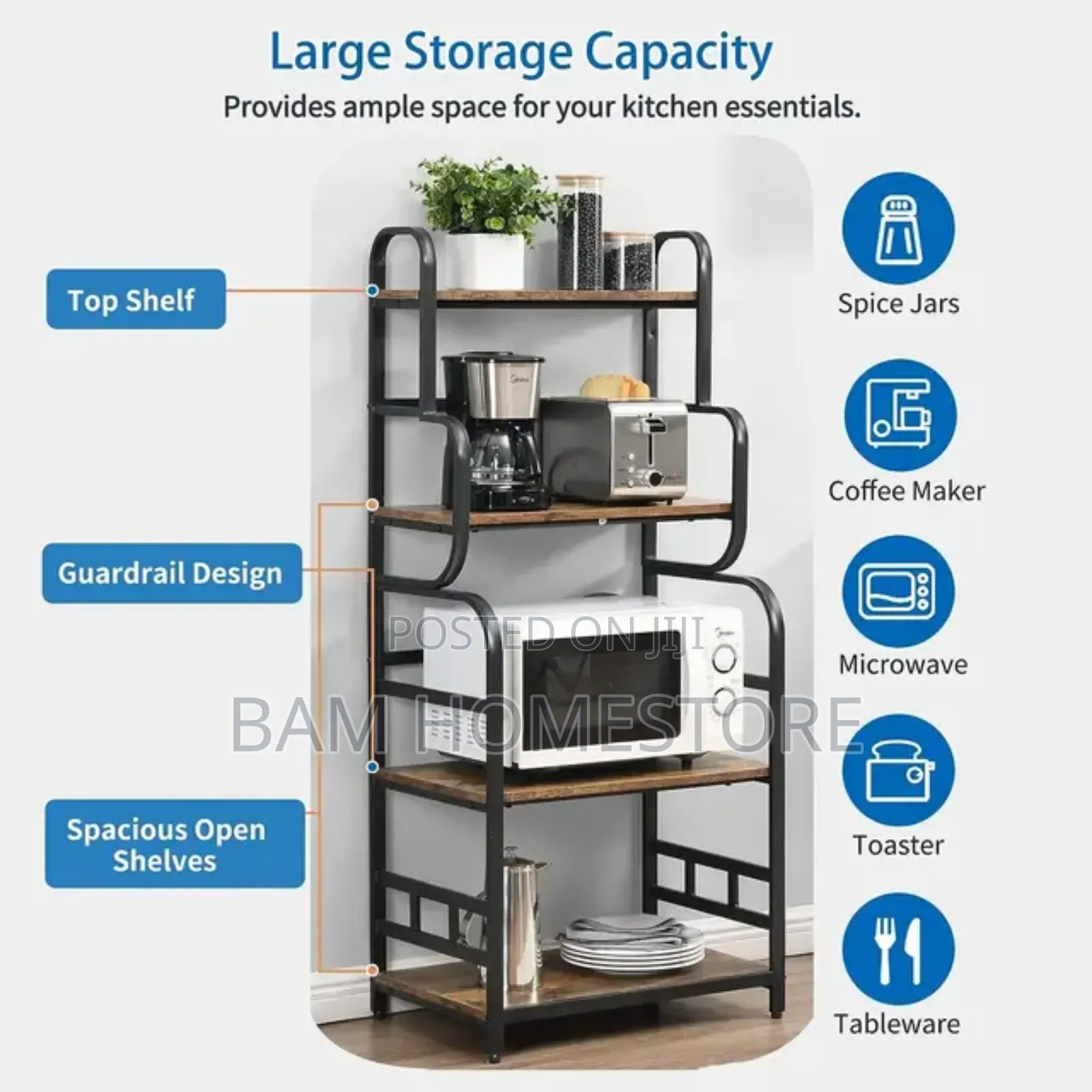 Metal 4 Tier Kitchen Racks