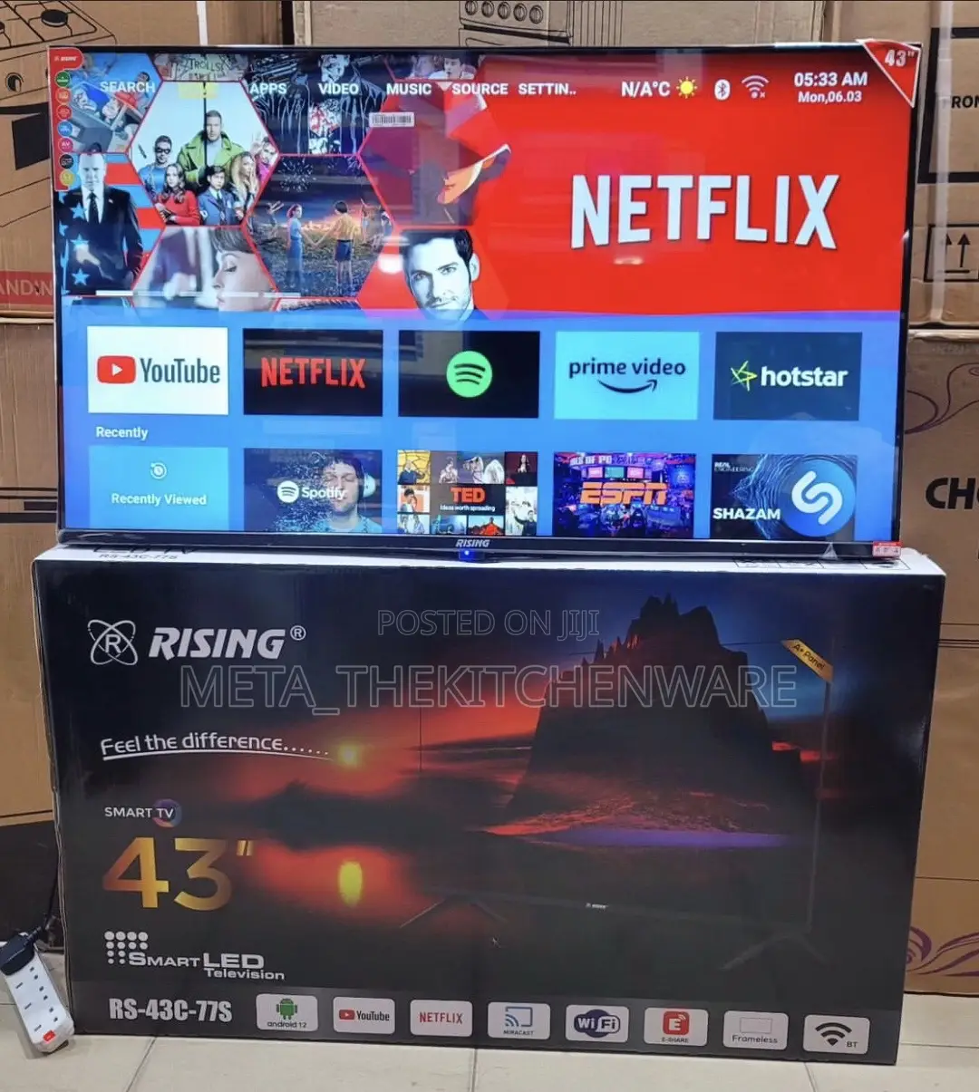 Rising Frameless Smart TV 43inch
