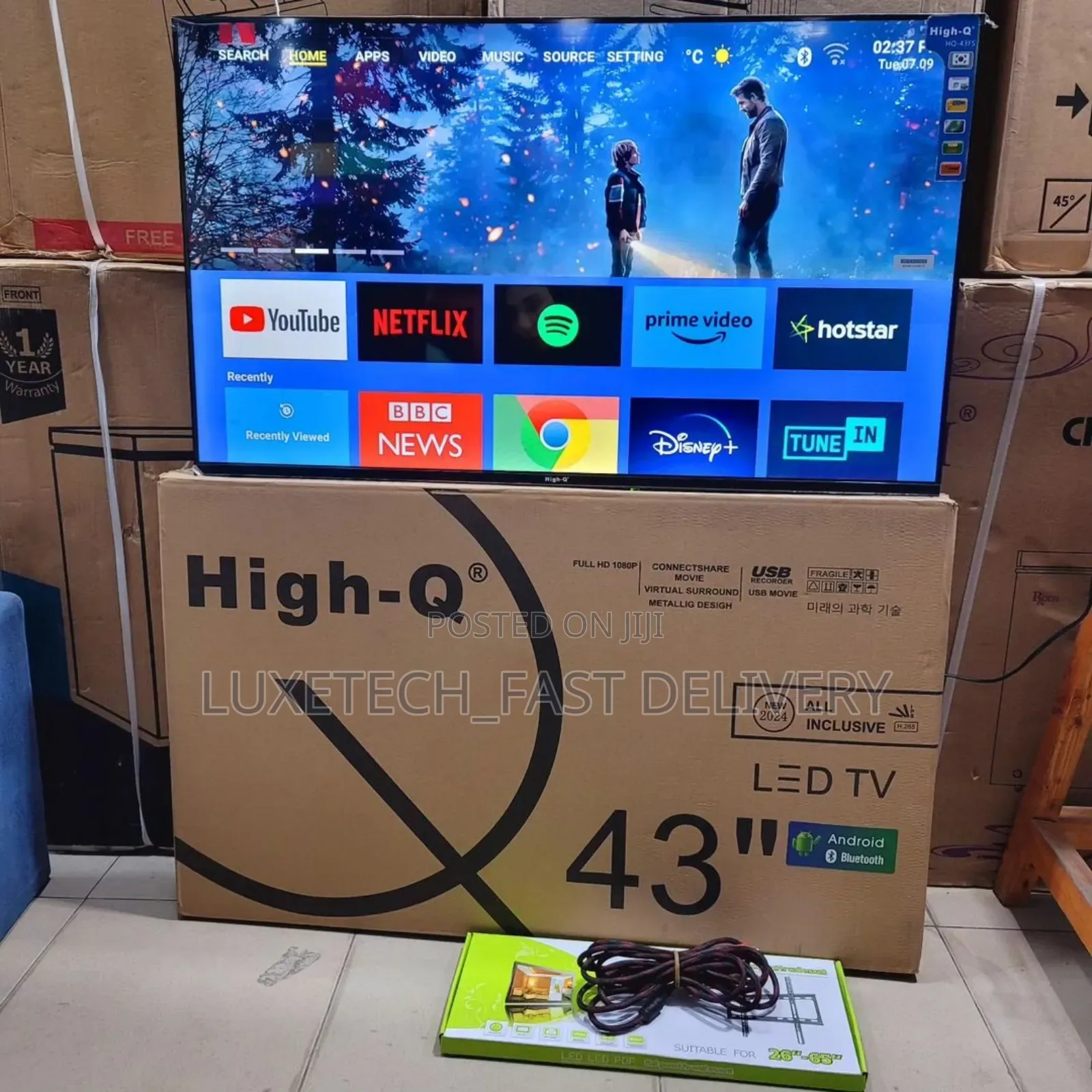 High Q 43 Inches Smart Android TV With Bluetooth