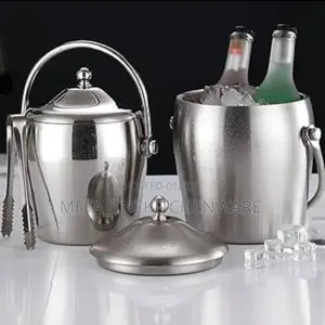 Double Layer Stainless Steel Ice Bucket 2l