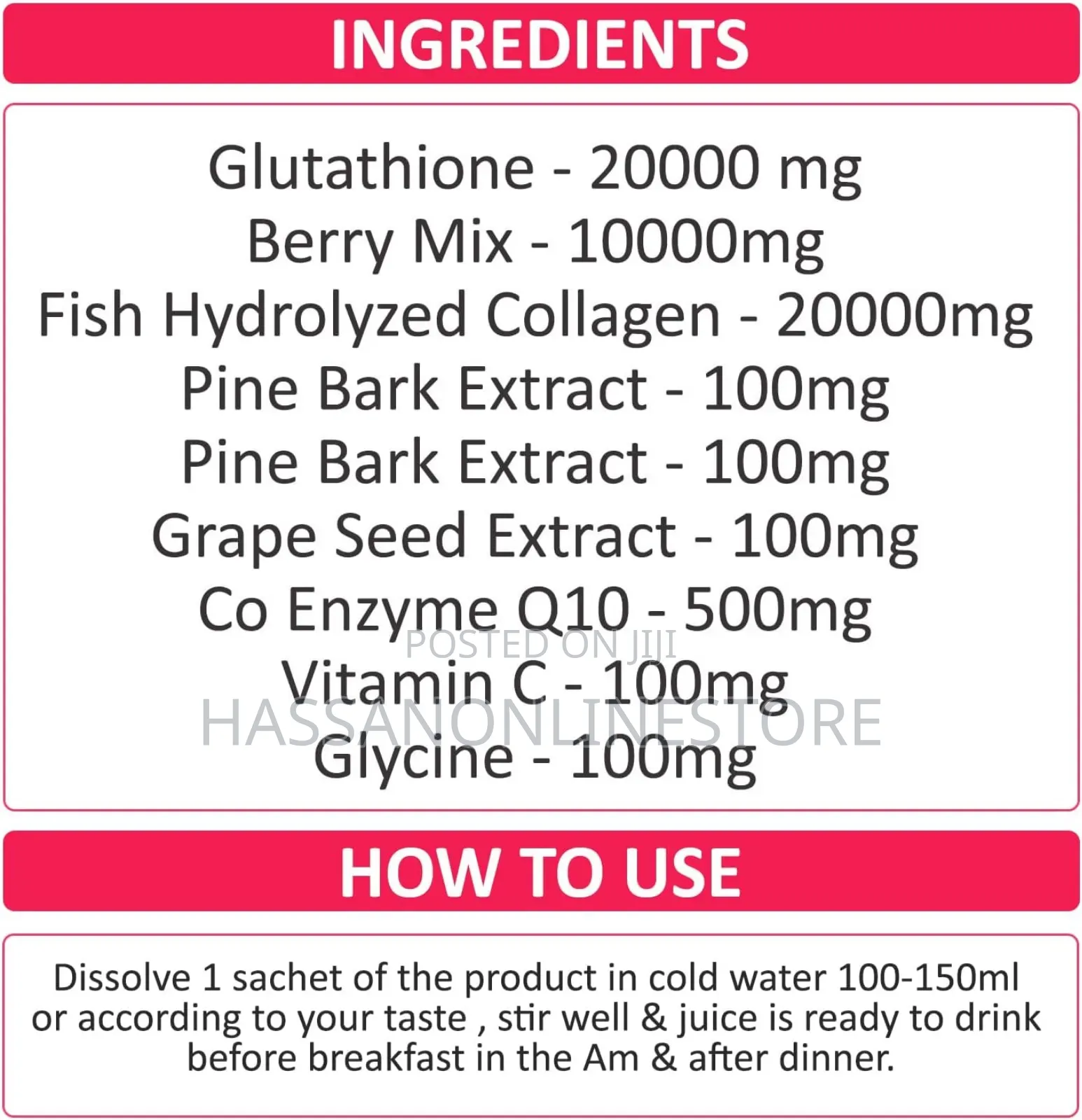 Gluta Berry 200000mg Glutathione Collagen Drink