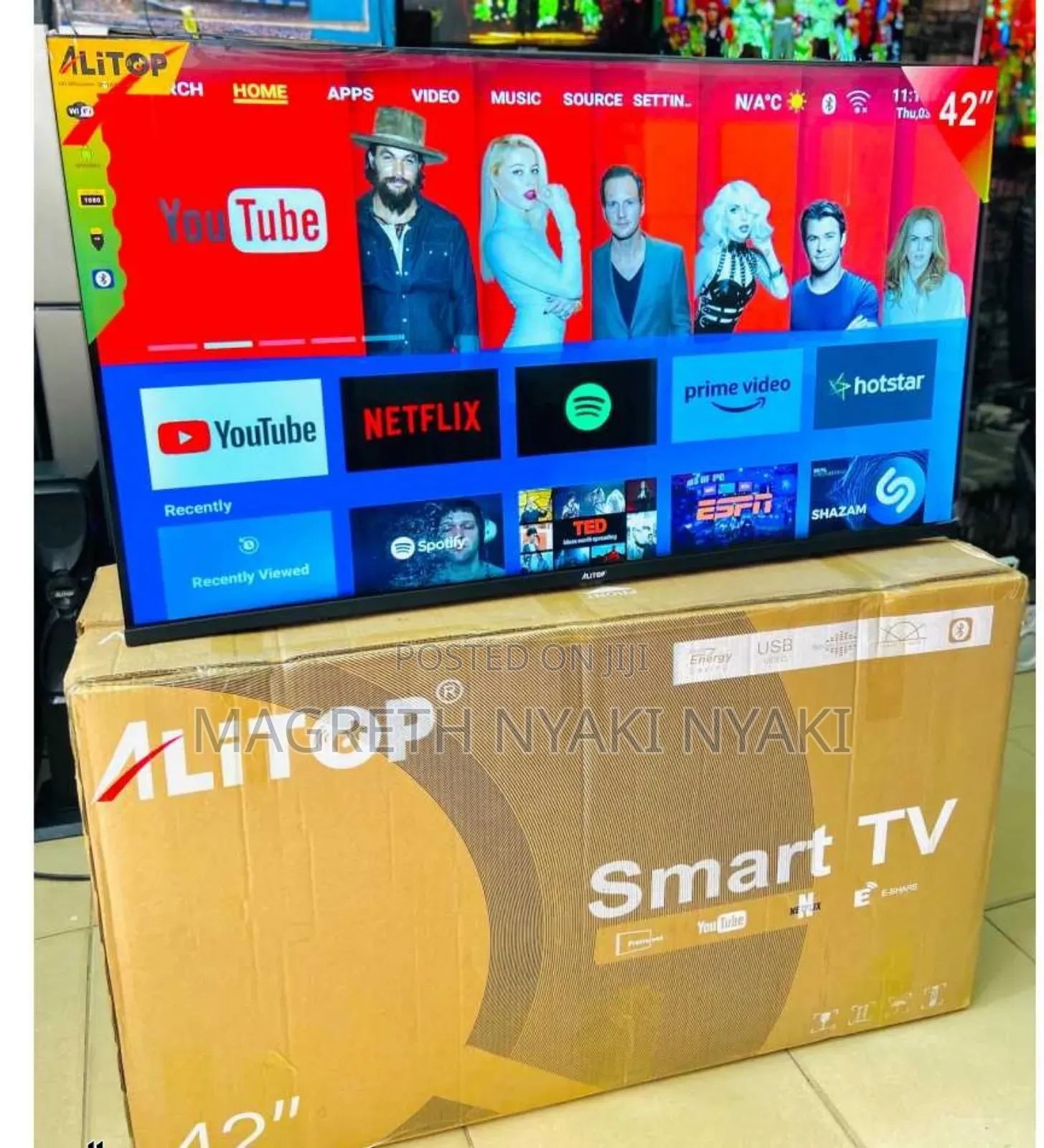 Alitop Tv Nchi 42 Smart Frameless Ina Bluetooth