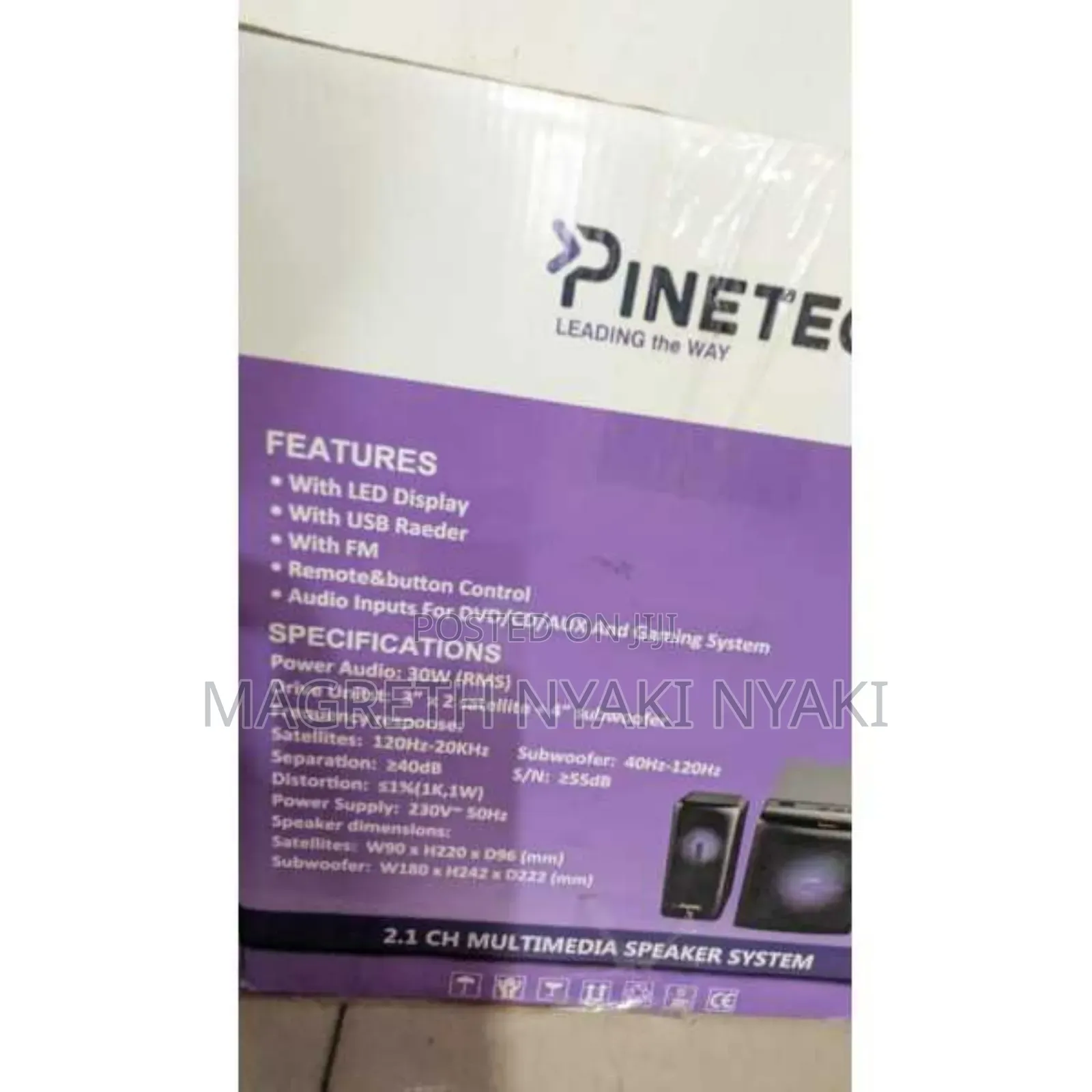 Pinetech Sabufa Ndogo Spika Mbili New Model