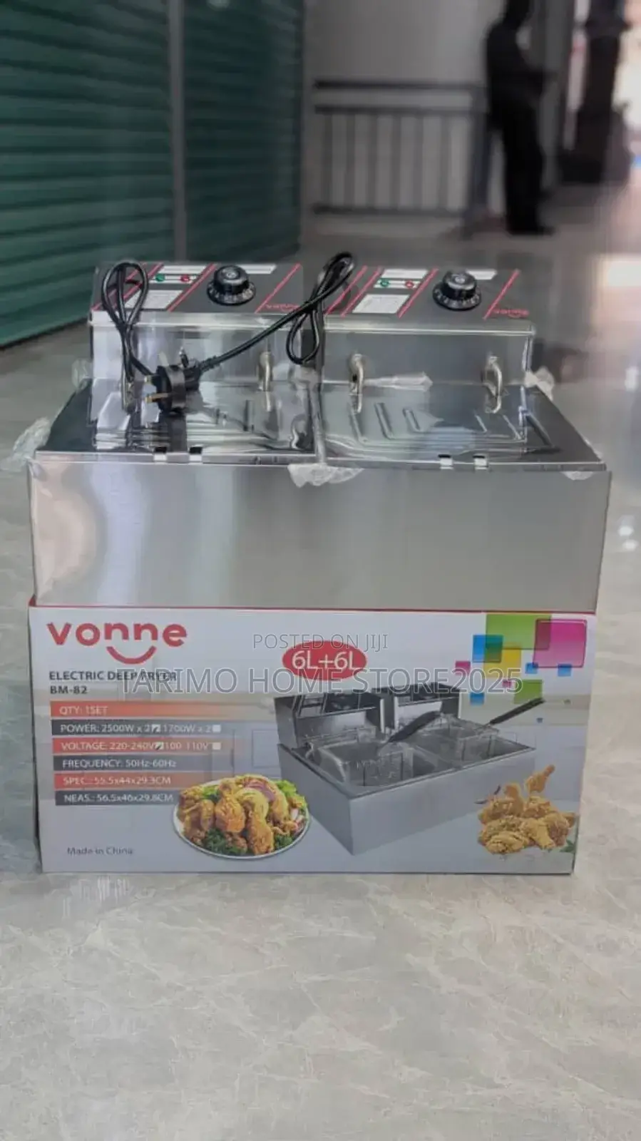 Vonne Electric Deep Fryer Double 12L