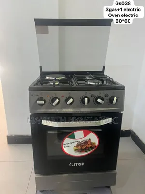 Alitop Jiko Gase Plate Tatu Na Umeme Plate Moja Na Oven