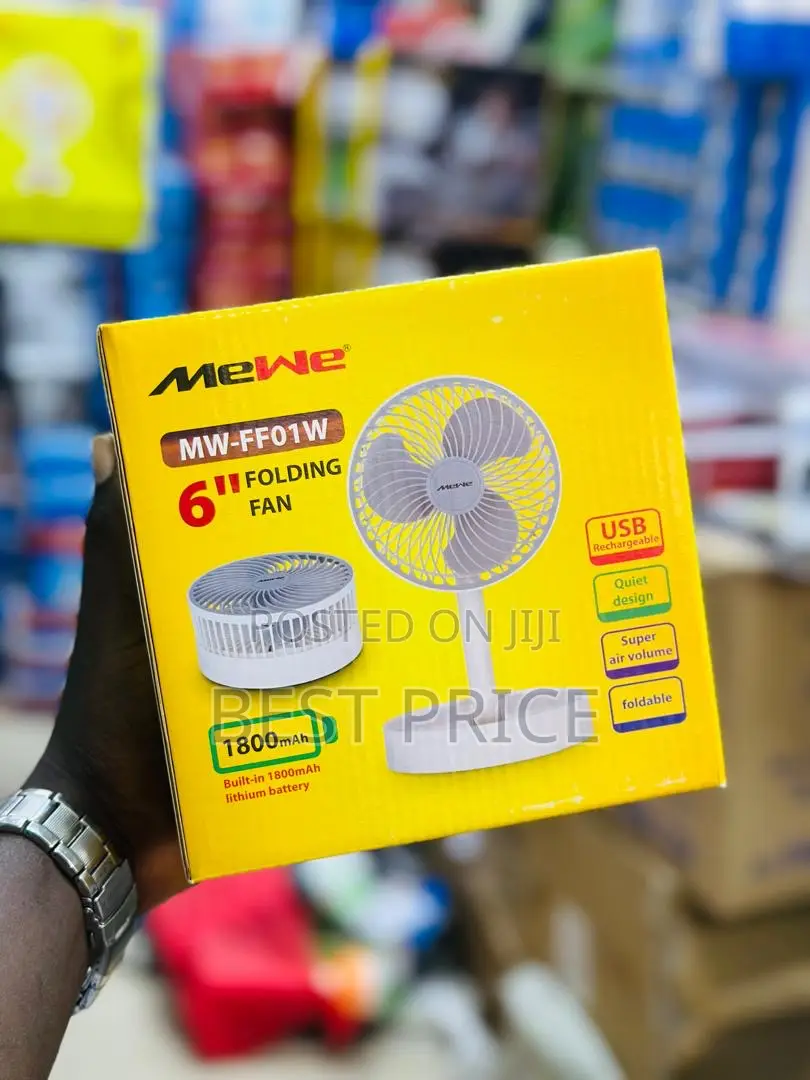 Mewe 6” Rechargeable Folding Fan Mw-Ff01w