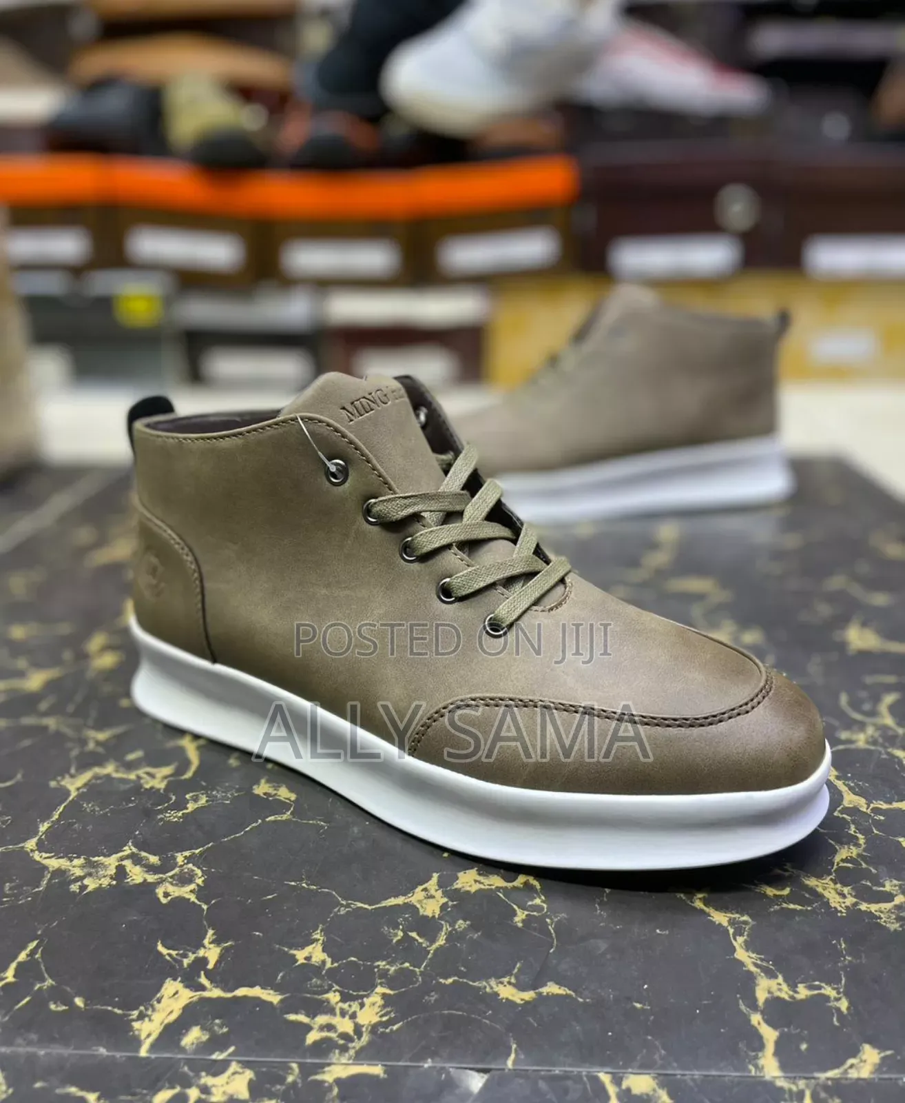MING HI Mens Boots Brown