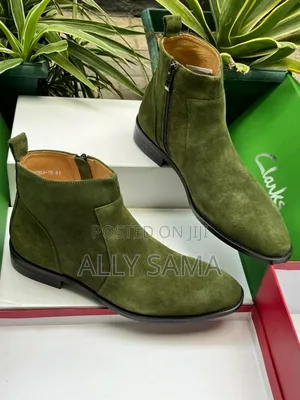 Mens Travolta PRADA Green Material Leather