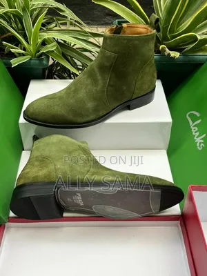 Mens Travolta PRADA Green Material Leather
