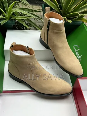 Mens Travolta Khaki Material Leather