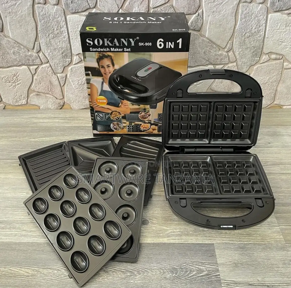 Waffle Maker Machine 6 In 1, Grill Sandwich Toaster Maker