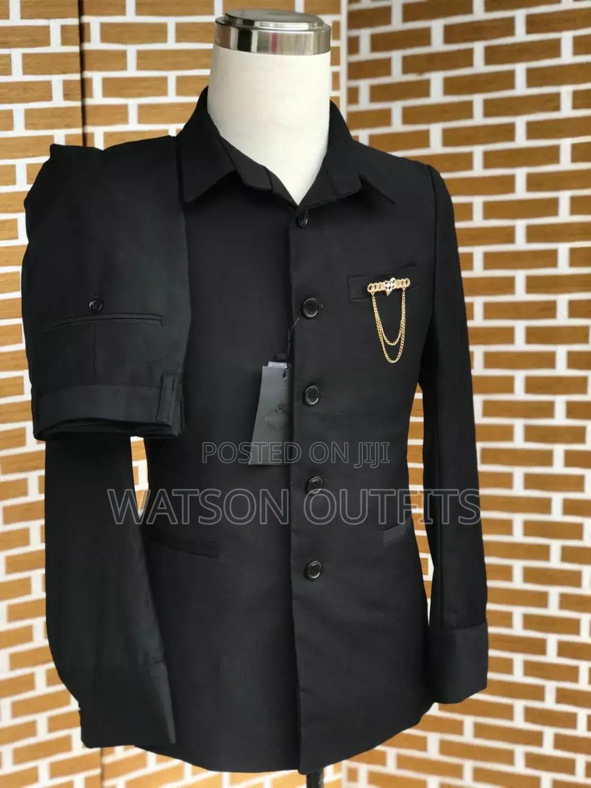 Black and Dark Blue Safari Suit