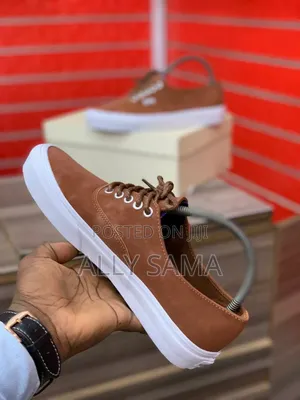 Mens Sneakers Vans Brown Material Leather