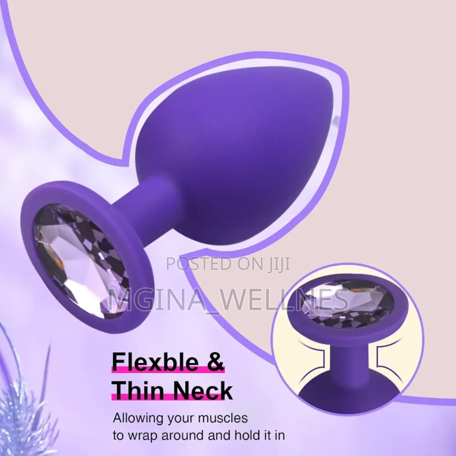 Purple Silicone Anal Plug