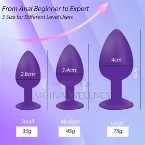 Purple Silicone Anal Plug