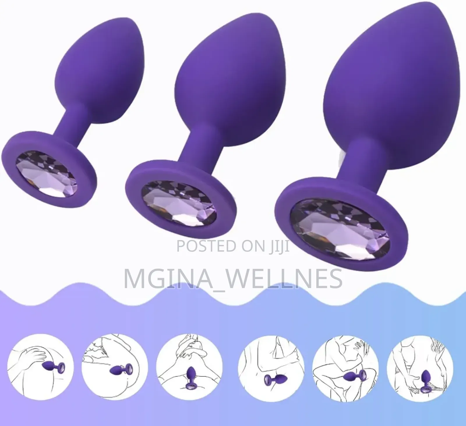 Purple Silicone Anal Plug