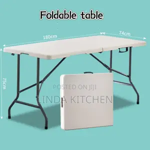 Foldable Table Set, 1 Table and 6 Chair