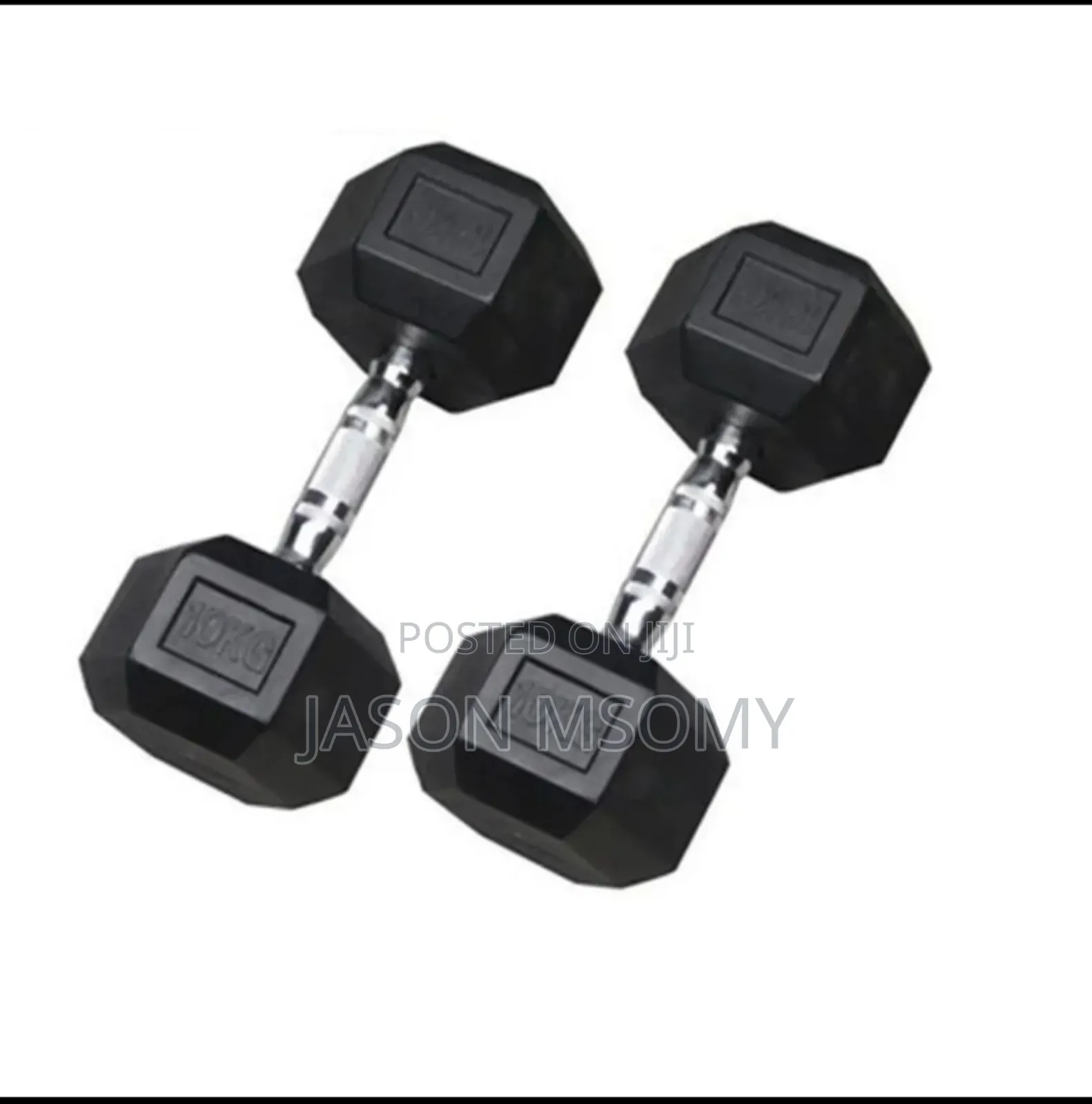 Hexagon Rubber Dumbbell