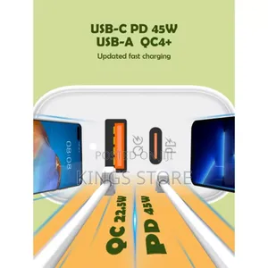 Ldnio Fast Charging Pd Qc USB Port Charger 45W (A2526C)