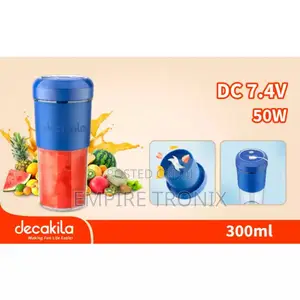 Decakila Portable Blender 50W 7.4V Cordless 300ml KMJB012L