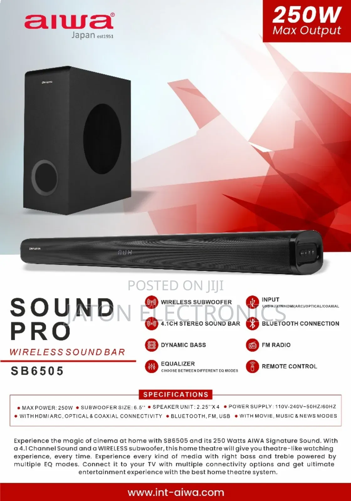Aiwa Soundbar 250w
