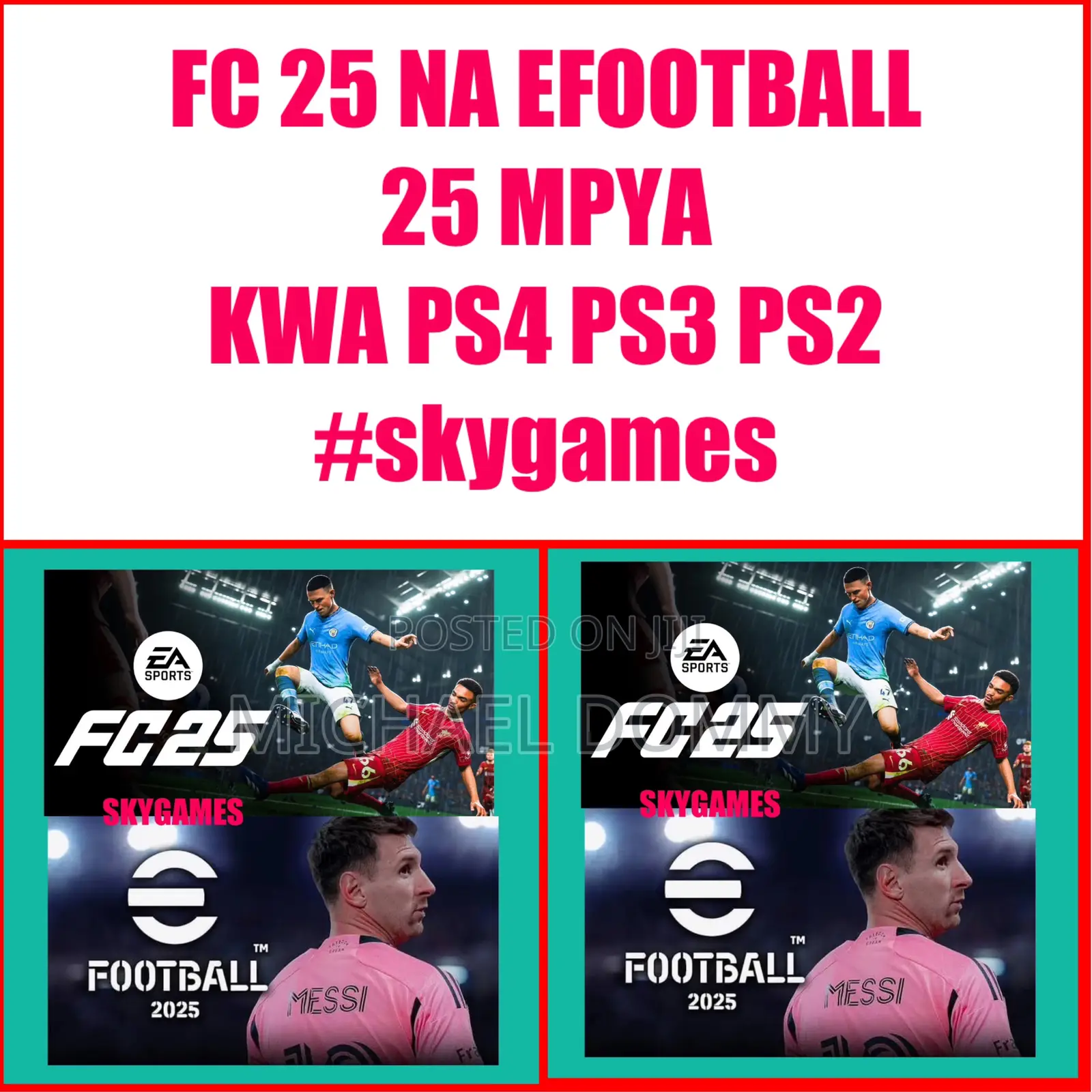 Games Mpya Za Mpira Fc 25 Na Pes 25 Ps4 Ps3 Ps2