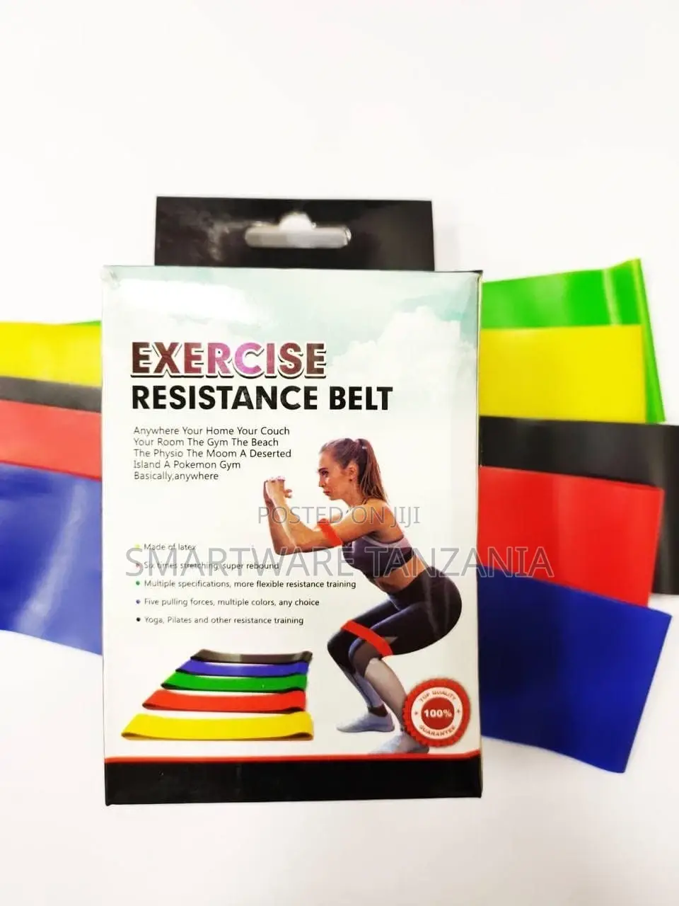 Set Of 5 Resistance Loop Bands For Exercise Sports Fitness