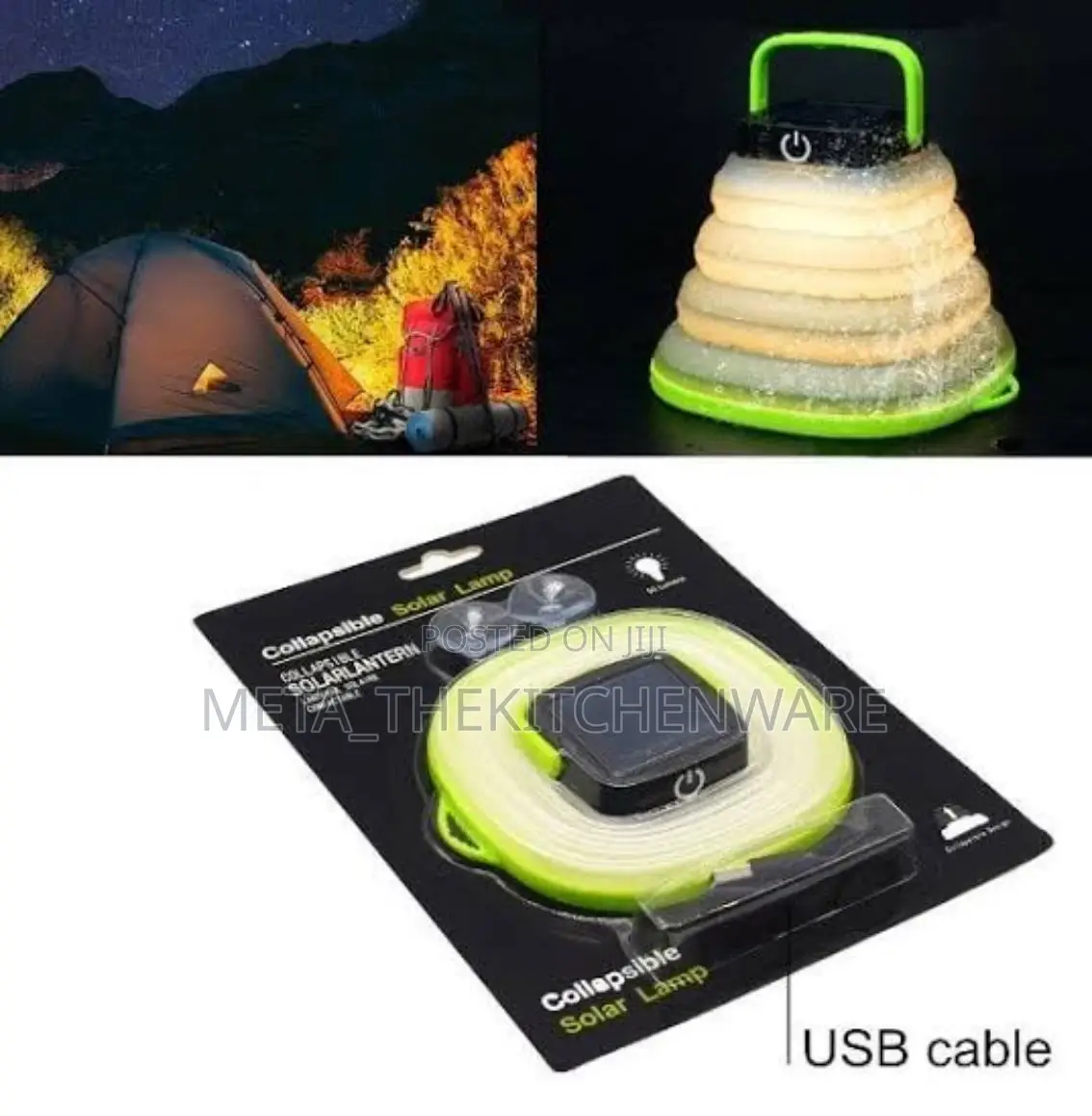 Waterproof Portable Foldable Solar Camping Light With USB